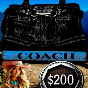Bundle Deal! Coach Hamptons Carryall F13084 Custom Matching Bag Charm & Pen Set